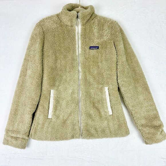 Patagonia Women's Los Gatos Jacket Size Medium El Cap Khaki Fleece Full Zip - Picture 1 of 6